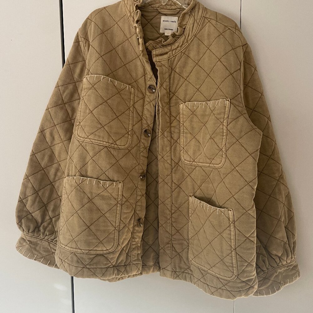 Quilted Denim Jean Jacket Seventy + Mochi